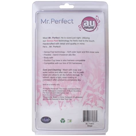 mr perfect dildo|Blush Au Naturel Mister Perfect w/Suction Cup — SexToy.com